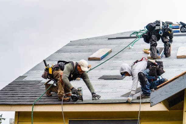 Professional Metal Roofing technician working in Brooks, ME